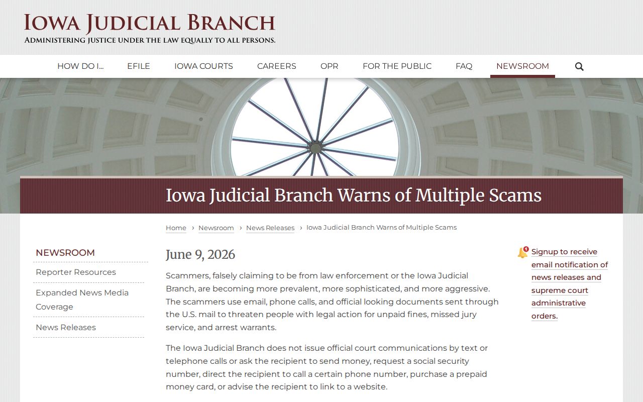 Jefferson County active warrants official scam warning